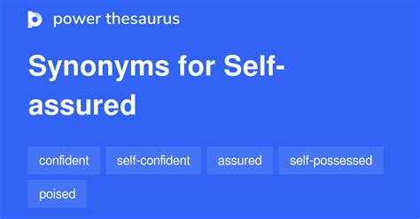 assured synonym|other words for self assured.